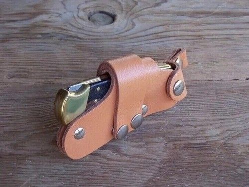 Quick Draw Release Leather Knife Sheath for Buck 110 Knives