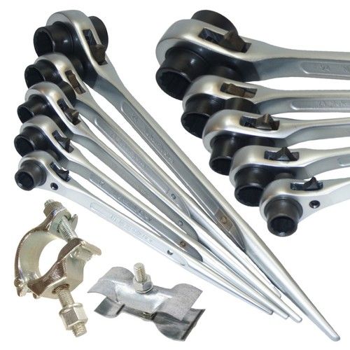 Ratchet Podger Scaffold  Spanner Steel Fence Stage Erecting Wrench Go Thru Studs