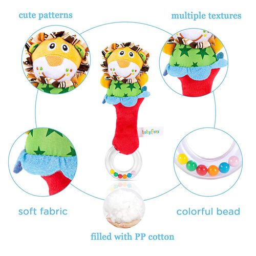 Baby Rattle Toys Set Plush Animal Handbells newborn Baby Sensory Gifts — image 2