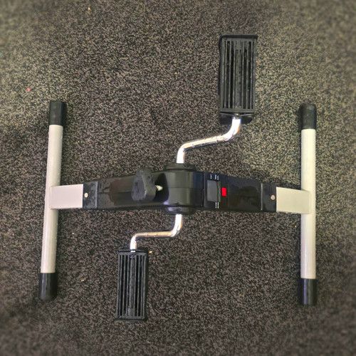 Mini Pedal Trainer Under Desk Exerciser with LCD Display, Black/Silver