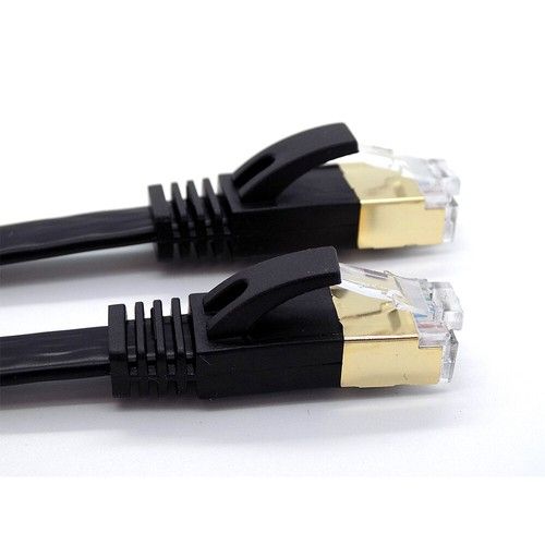 RJ45 Ethernet Cable CAT 7 Network LAN  Ultra-thin Flat Patch Lead 0.5m - 30m Lot