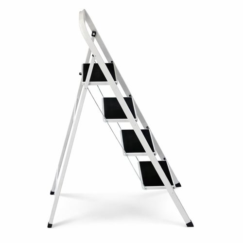 NEW! Foldable 4 Step Ladder Stepladder Non Slip Tread Safety Steel Step — image 9