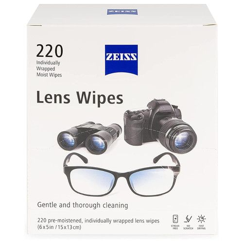Zeiss Lens Cleaning Wipes Lens Cleaner Pre Moistened 1-220 Wipes New And Sealed