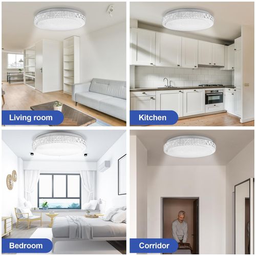Round LED Ceiling Light Panel Down Lights Bathroom Kitchen Living Room Wall Lamp — image 9