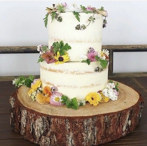 Log cake stands, wooden log wedding / celebration cake stands,  real wood slices
