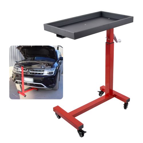 Adjustable Work Table with Wheels Mechanic Rolling Tool Tray Table for Garage UK — image 2