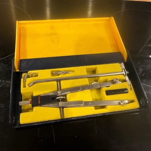 Vintage Rotring Masterbow Compass Extension Bar Technical Drawing Drafting case