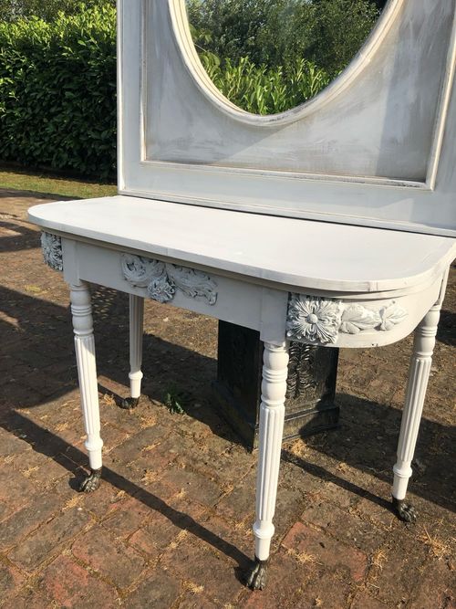 Antique French Console Table With Mirror — image 2