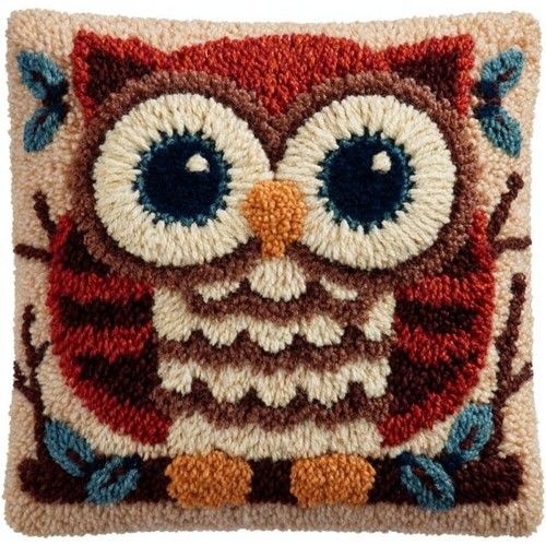 Bee Dinosaur Bird Latch Hook Kits Pillowcase Embroidery Cushion Cover Making Kit