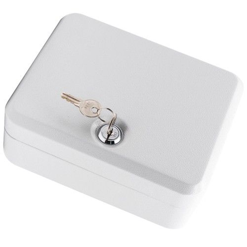 20 Slot Steel Key Organizer Wall Mounted Cabinet With Lock And Key Tags White