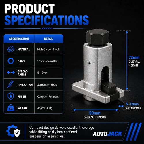 Autojack Strut Spreader Tool 17mm Hex Suspension Hub Knuckle Separator Tool — image 7