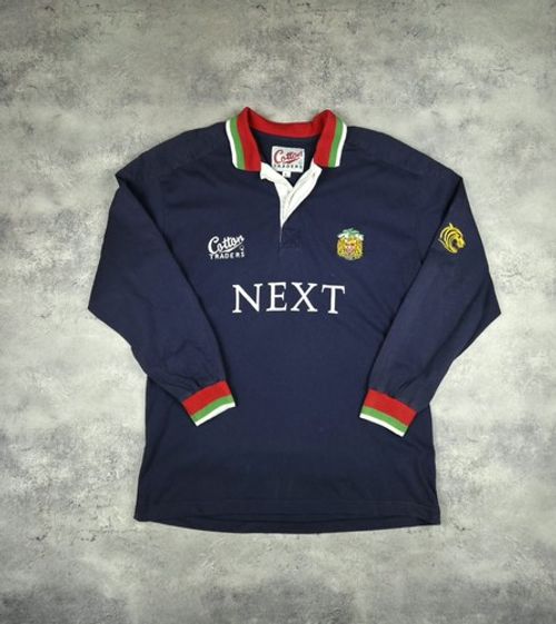 Vintage Cotton Traders Leicester Tigers Rugby Jersey Long Sleeve Rare 90s Size L