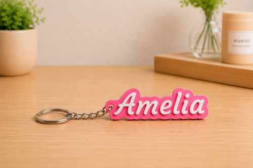 3D Personalised Keyring - Party Bag / Gifts / Name Tags / School Bag / Travel — image 3