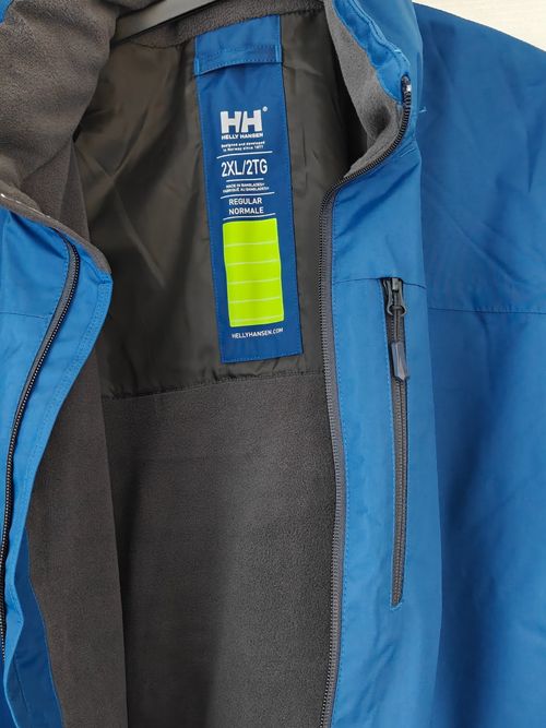 New Helly Hansen Crew Hooded Midlayer Helly Tech Full Zip Jacket Blue Men’s XXL — image 5