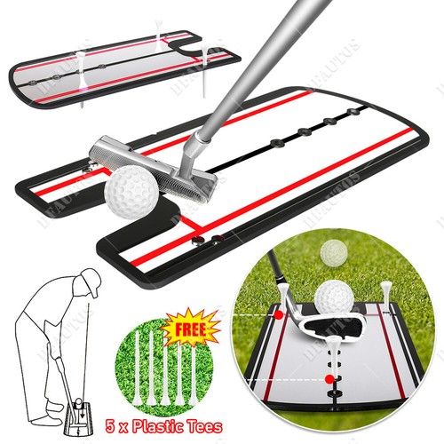 Golf Putting Alignment Mirror Practice Swing Training Aid Trainer Eye Line Tool