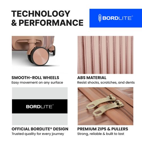 Bordlite ABS Hard Shell Suitcase Cabin Medium Large Spinner Luggage 20 24 28" — image 2