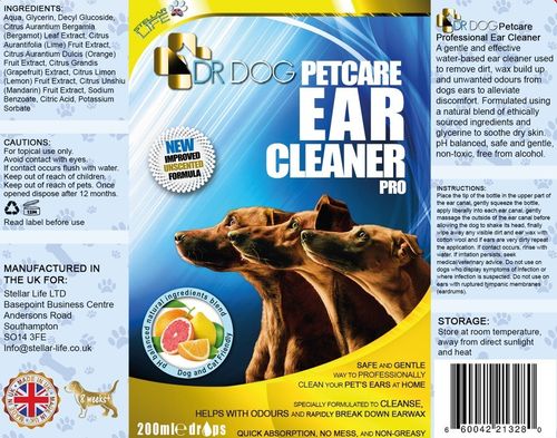 *VET STRENGTH* Dog Ear Cleaner Drops STOP Shaking Ears Itching Mites Odour Wax   — image 8