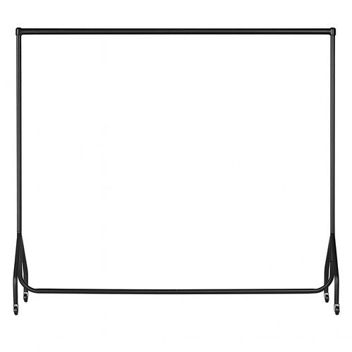Black Heavy-Duty Clothes Rail – 150 kg Load Steel Garment Rack with Wheels