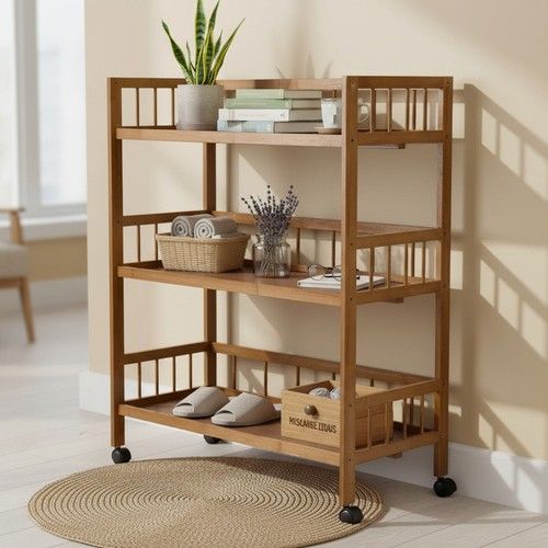 3 Tier Serving Trolley On Wheels Kitchen Office Storage Cart Tea Coffee Drinks