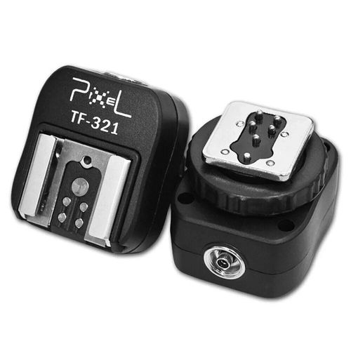 Pixel TF-321 Flash Hot Shoe Adapter for Canon E-TTL & PC Sync Studio Lighting — image 2
