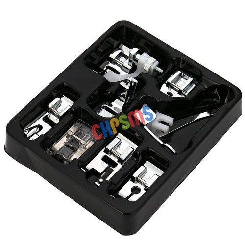 8PCS Presser Feet Kit fits Singer,Brother,Janome,Elna,Kenmore,low shank machine