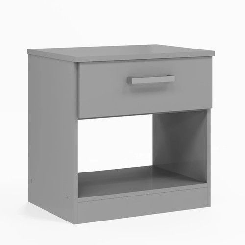Grey Gloss Bedroom Furniture Set Chest of Drawer Bedside Table Mirrored Wardrobe