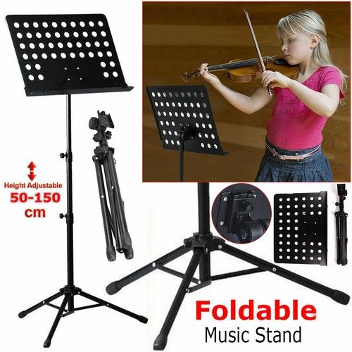 Heavy Duty Orchestral Music Stand Folding Adjustable Sheet Stand Tripod Base UK