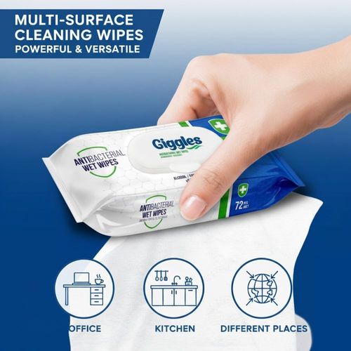 Giggles Antibacterial Cleaning Wipes Fresh Multipurpose Kills 99.99% Germs — image 4