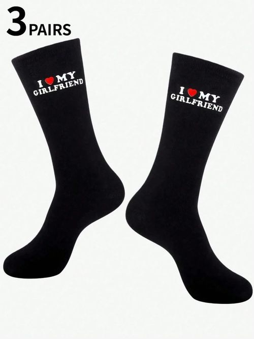 1 Pair “I Love My Girlfriend” Socks – Cute & Funny Gift for Boyfriend -UK — image 7