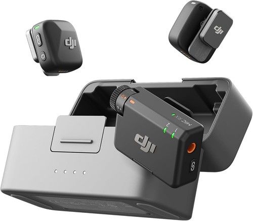 DJI Mic Mini (2 TX + 1 RX + Charging Case) Wireless Lavalier Microphone Vlog New