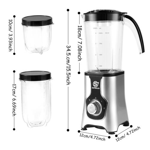 SUPERLEX 6 IN 1 Multi Blender Food Processor Smoothie Maker Juicer Grinder Set — image 10
