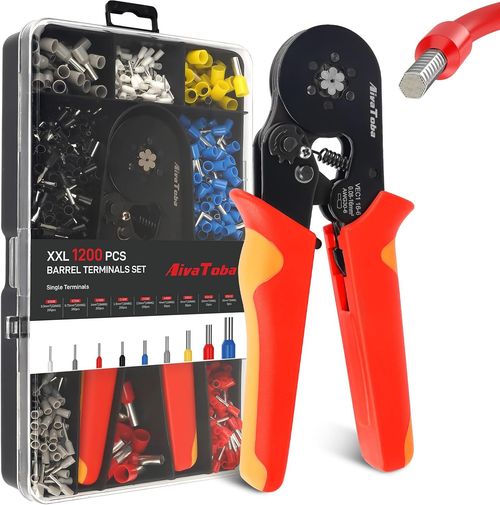 Ferrule Crimping Tool Kit with 1200 Wire Ferrules 0.08 to 16mm² — image 9