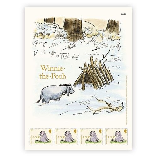 Winnie the Pooh Stamps Eyore Fan Sheet from Royal Mail
