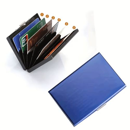 RFID Blocking Metal Credit Card Holder Wallet Stainless Steel Slim Men Women — image 1