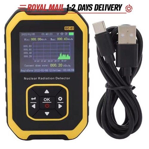GM Geiger Counter Tube UK Nuclear Radiation Detector β γ X-Ray Dosimeter NEW