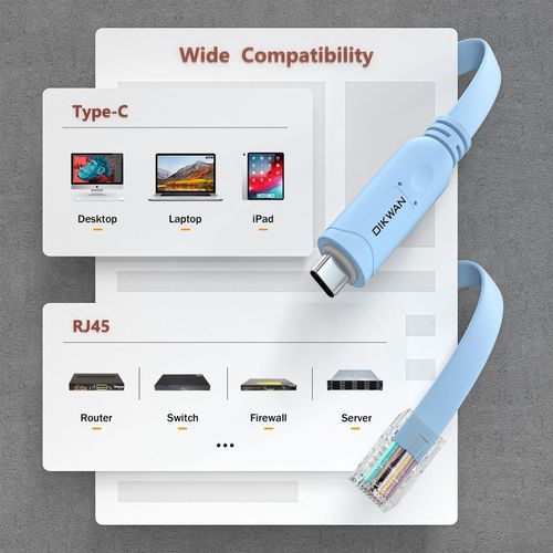 USB-C Cisco Console Cable, 6ft USB Type C to RJ45 Serial Adapter Essential — image 9