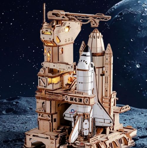 ROKR Space Shuttle DIY 3D Wooden Puzzle Mechanical Model Toys Girls Adult Gifts