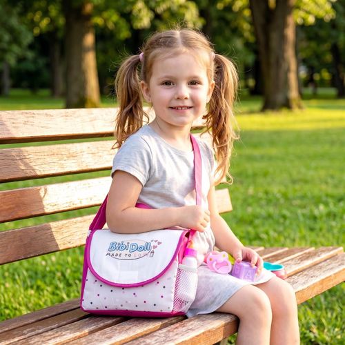 Baby Doll Changing Bag with Accessories Nappy Mat Magic Milk Bottle Feeding Toy — image 5