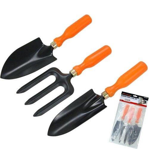 Neilsen 3pc Garden Hand Tool Gardening Kit Trowel Rake Hoe Shovel Set 