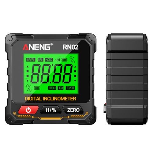 ANENG Magnetic Digital Level Box LCD 360° Angle Finder Protractor Rechargeable