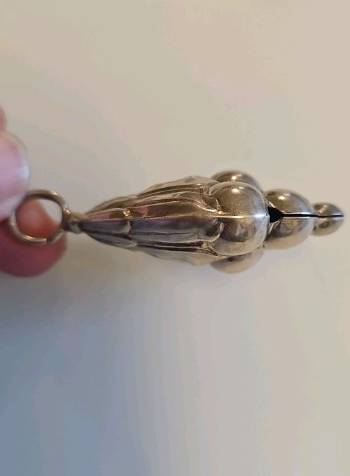 Antique Sterling Silver Baby Teething Rattle (No Bone Ring) — image 3