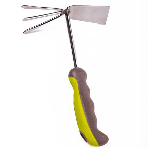 Garden Gear Stainless Steel Fork Trowel Hoe Rake Weeder 5pc Garden Tool Kit