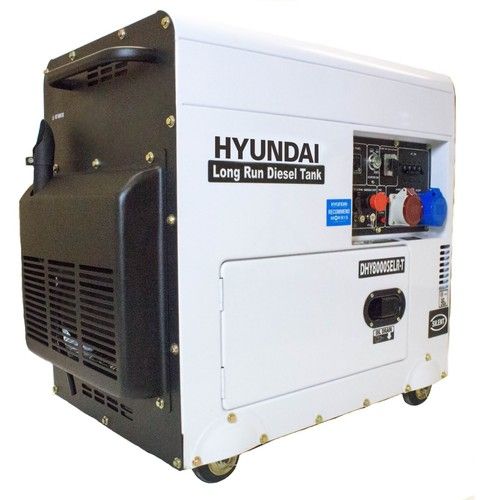 Hyundai Diesel Generator 5.8kW / 7.5kVA Multi-phase Silenced Long Run Standby