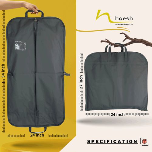 Hoesh GREY Breathable Shirt Coat Blazer Suit Travel Carrier Cover Garment Bags — image 6