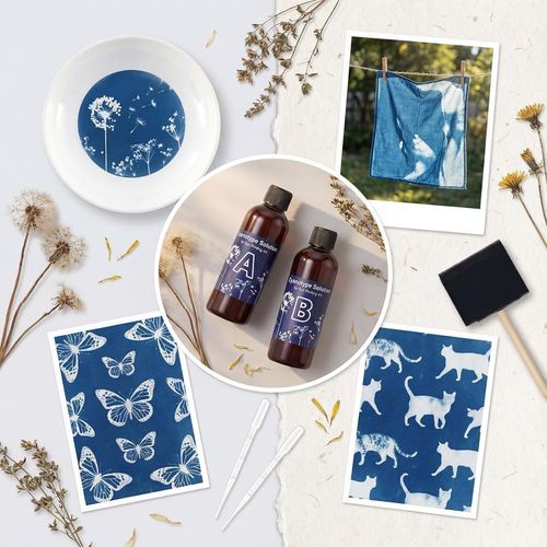 Versatile Cyanotype Kit: Create Unique Sun-Printed Artwork on Fabric & Paper — image 7