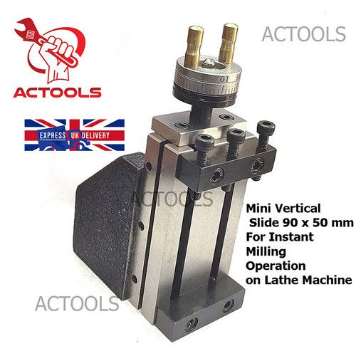 Mini Vertical Slide 90 x 50 mm For Instant Milling Operation on Lathe Machine