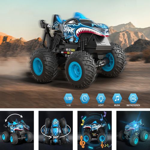 Remote Control Cars Toy Shark RC Monster Truck Toy Vehicle Electric Off Road Car — image 9