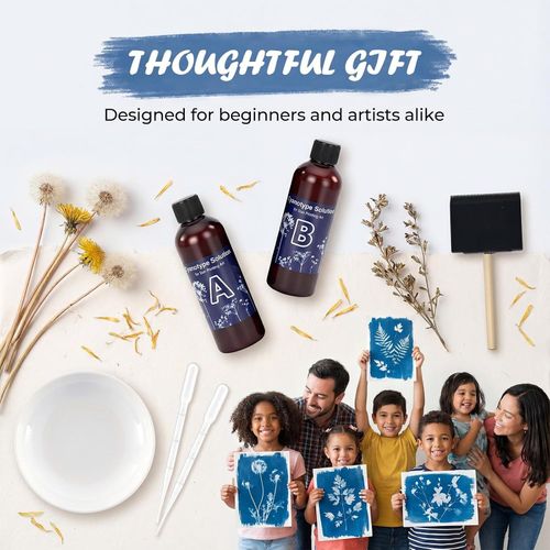 Versatile Cyanotype Kit: Create Unique Sun-Printed Artwork on Fabric & Paper — image 9