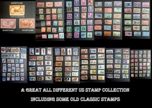 All Different US Stamp Collection With Many Old Classic Stamps #287, #286, #649 — image 1