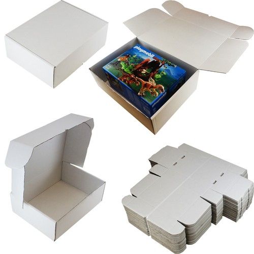 WHITE SHIPPING BOXES POSTAL MAILING GIFT PACKET SMALL PARCEL STRONG CARDBOARD